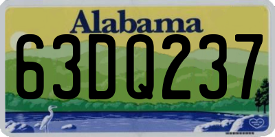 AL license plate 63DQ237