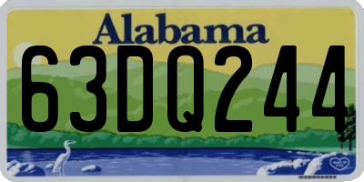 AL license plate 63DQ244