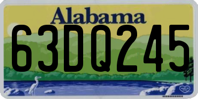 AL license plate 63DQ245