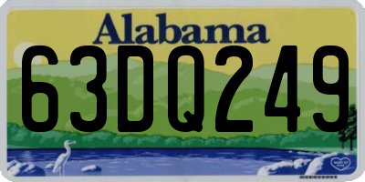 AL license plate 63DQ249