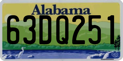 AL license plate 63DQ251