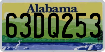 AL license plate 63DQ253