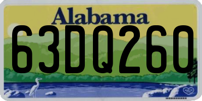 AL license plate 63DQ260