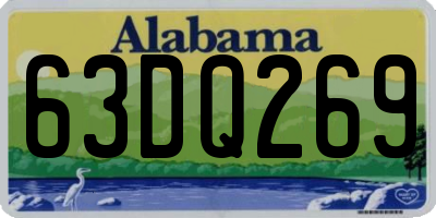AL license plate 63DQ269