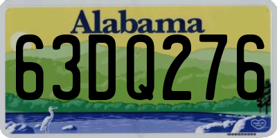 AL license plate 63DQ276
