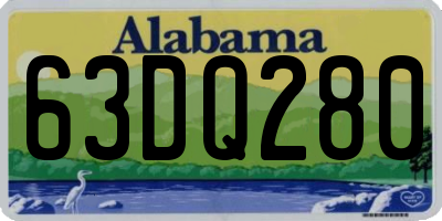 AL license plate 63DQ280