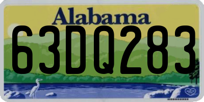 AL license plate 63DQ283