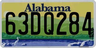 AL license plate 63DQ284