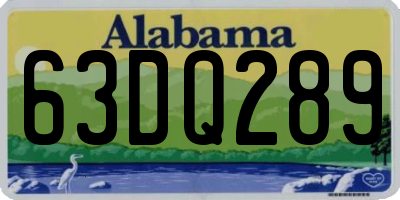 AL license plate 63DQ289
