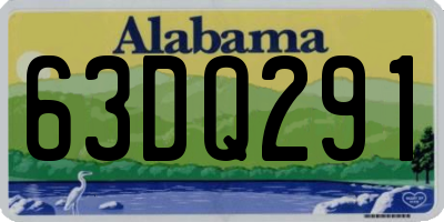 AL license plate 63DQ291