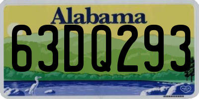 AL license plate 63DQ293