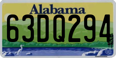 AL license plate 63DQ294