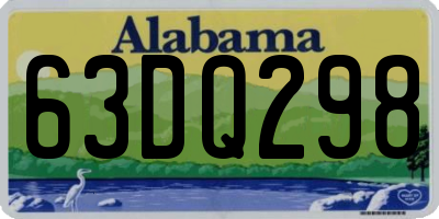 AL license plate 63DQ298