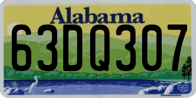 AL license plate 63DQ307