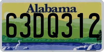 AL license plate 63DQ312