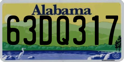 AL license plate 63DQ317
