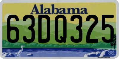 AL license plate 63DQ325