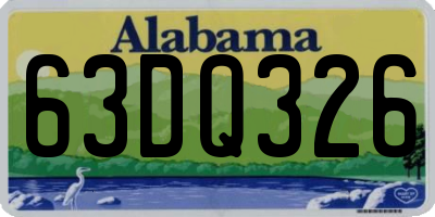 AL license plate 63DQ326