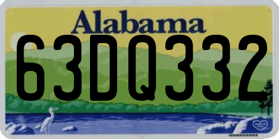 AL license plate 63DQ332