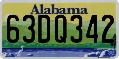 AL license plate 63DQ342