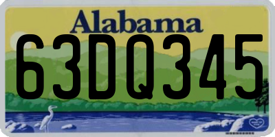 AL license plate 63DQ345