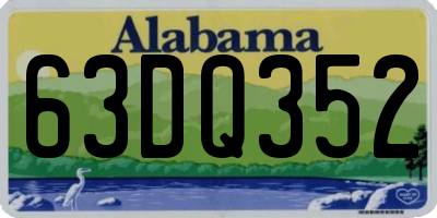 AL license plate 63DQ352