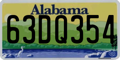AL license plate 63DQ354