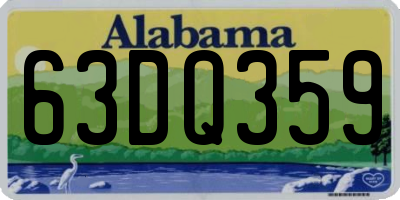 AL license plate 63DQ359