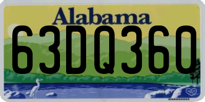 AL license plate 63DQ360