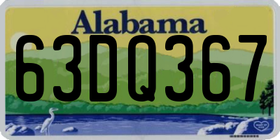AL license plate 63DQ367