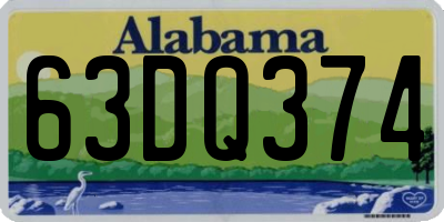 AL license plate 63DQ374