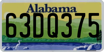 AL license plate 63DQ375