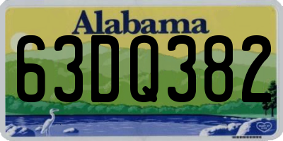 AL license plate 63DQ382
