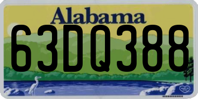 AL license plate 63DQ388