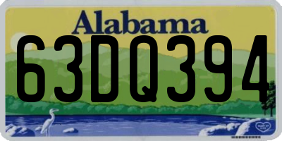 AL license plate 63DQ394
