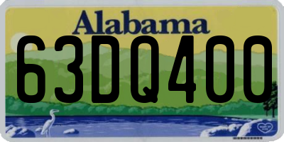 AL license plate 63DQ400