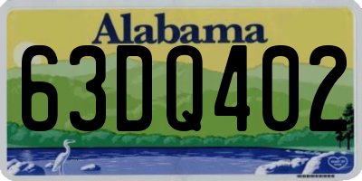 AL license plate 63DQ402