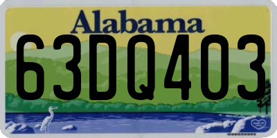 AL license plate 63DQ403