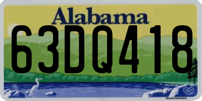 AL license plate 63DQ418