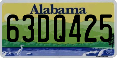 AL license plate 63DQ425