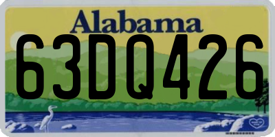 AL license plate 63DQ426