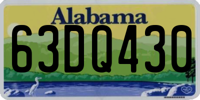 AL license plate 63DQ430
