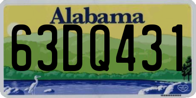 AL license plate 63DQ431