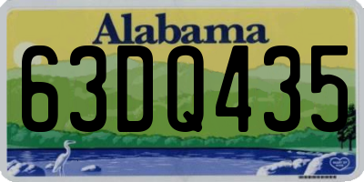 AL license plate 63DQ435