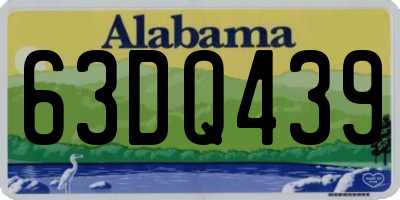 AL license plate 63DQ439