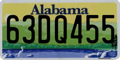 AL license plate 63DQ455