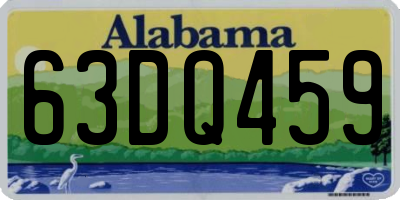 AL license plate 63DQ459