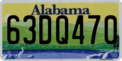 AL license plate 63DQ470