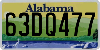 AL license plate 63DQ477