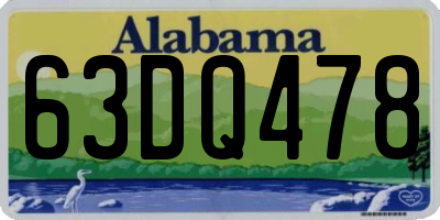 AL license plate 63DQ478